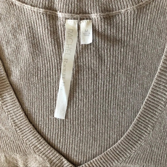 Rachel Roy V-neck sleeveless dress size M beige color - Picture 4 of 8